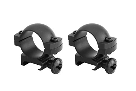 Monstrum Tactical 1" Scope Ring Set, Low Profile, with Picatinny/Weaver Rail Mount