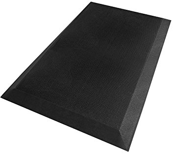 Sorbus Anti Fatigue Mat—All-Purpose Standing Desk/ Floor Mat, Cushioned for Luxurious Comfort— Great for Kitchen, Bathroom, or Workstation in Home or Business (24 in x 18 in, Black)