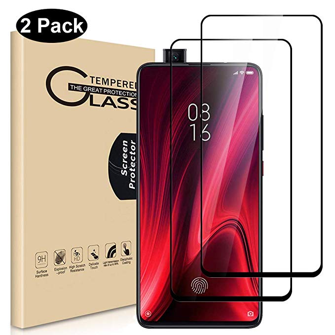 RHESHINE Screen Protector for Xiaomi Mi 9T Pro/Xiaomi Mi 9T//Redmi K20 Screen Protector,[2 Pack] [Anti-Scratch] [Case Friendly] Tempered Glass Protection Film for Xiaomi Mi 9T / Mi 9T Pro//Redmi K20