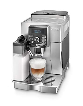 DeLonghi ECAM25462S Magnifica S Fully Automatic Espresso and Cappuccino Machine with One Touch LatteCrema System and Milk Drinks Menu, Silver