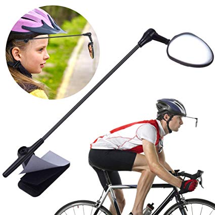 PChero Bike Helmet Mirror, 360 Degree Adjustable Bicycle Cycling Rear View Helmet Mirror