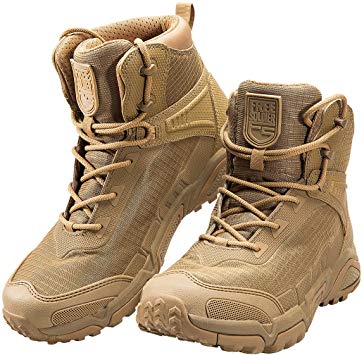 FREE SOLDIER Men's Tactical Boots 6 Inches Lightweight Combat Boots Durable Hiking Boots Military Desert Boots