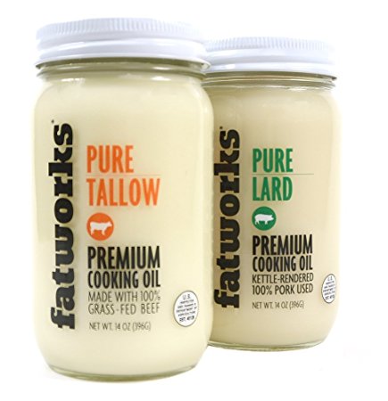 Fatworks Pastured Lard & Tallow Combo Pack - 14 oz Each
