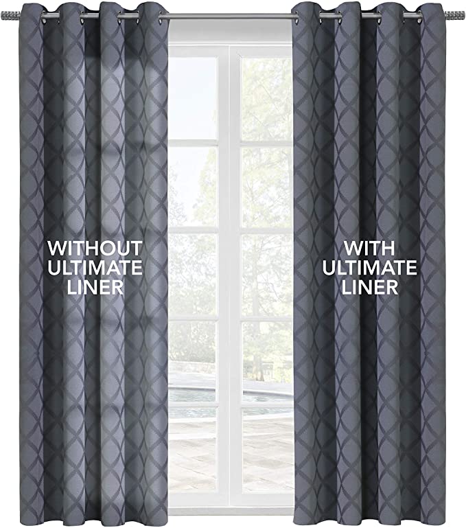 Thermalogic Ultimate Thermal Energy Saving Blackout Window Curtain Liner, 45" X 77", White