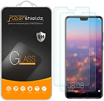 (2 Pack) Supershieldz for Huawei P20 Tempered Glass Screen Protector, Anti Scratch, Bubble Free