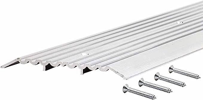 M-D Building Products 11619 M-D Heavy Duty Fluted Saddle Threshold, 36 in L X 6 in W X 1/2 in H, Aluminum, quot x 6&quot x quot, Unfinished