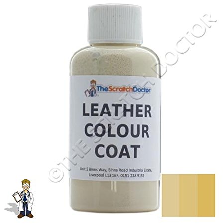 Leather Colour Coat Re-Colouring Kit / Dye Stain Pigment Paint (Cream)