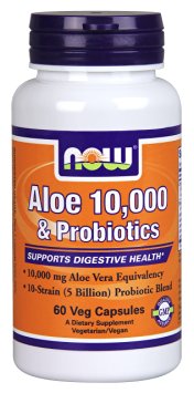 Now Foods Aloe Vera Probiotics Veg Capsules, 60 Count