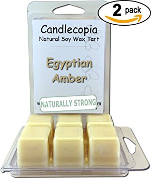 Candlecopia Egyptian Amber Scented Wax Melts, 12 Natural Soy Wax Cubes, 6.4 Ounces in 2 x 6-Packs