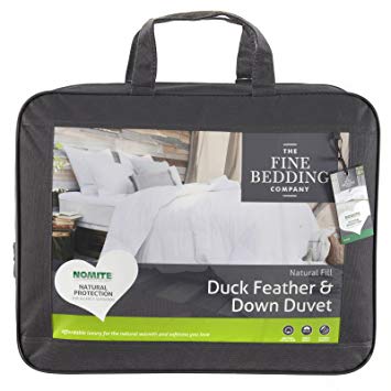 Hotel Quality Luxury Duck Feather & Down Duvet Quilt With 100% Cotton Fabric - 10.5 Tog King Bed Size