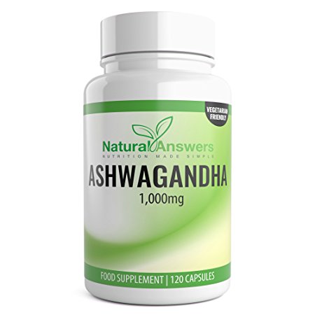 Ashwagandha 120 Vegetable Capsules | 1000mg 2 Month Supply | Support Stress & Anxiety, Adrenal Fatigue Resistance | Ashwagandha UK Manufactured