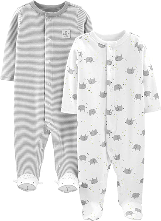 Simple Joys by Carter's Baby 2-Pack Cotton Footed Sleep and Play