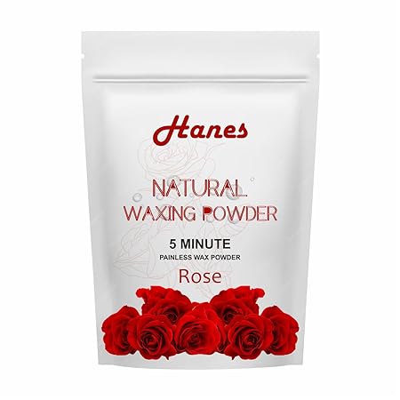 Hanes Organics Herbal Wax Powder for Hair Removal, 15 min Instant Painless Natural Waxing Powder All Types of Hair Skin Hands Legs Underarms Bikini (100 gm, Red)