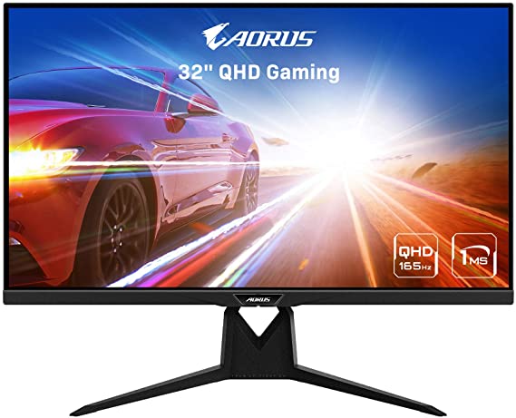 AORUS FI32Q 32" 165Hz 1440p HBR3, NVIDIA G-SYNC Compatible, Exclusive Built-in ANC, -KVM, 2560x1440 Display, 1ms Response Time, HDR, 94% DCI-P3, 1x DisplayPort 1.4, 2x HDMI 2.0, 2x USB 3.0, 1x USB C