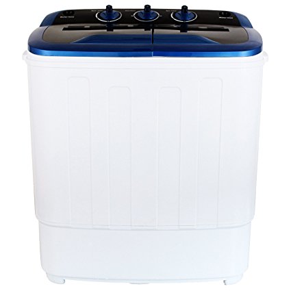 KUPPET Mini Compact Portable Twin Tub Washing Machine Washer Spin Dryer 13Ibs Capacity