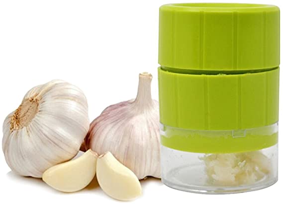 HOME-X Easy Twist Garlic Press, Garlic Crusher, Cutter, Crusher, Mincer-Easy to Clean-Dishwasher Safe