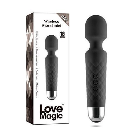 Super Sale Today- Love Magic -i wand mini-The Ultimate Therapeutic body massager-18 speed -no batteries required-Black