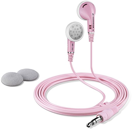 Sennheiser MX 350 - In Ear Headphones With Strong Bass Performance With an integrated ‘Basswind’ System - Pink