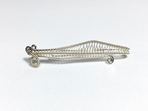Sterling Silver Wire Wrapped Tie Clip