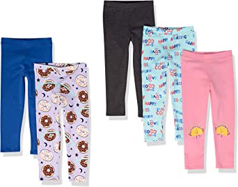 Spotted Zebra Girls and Toddlers' Leggings, Multipacks