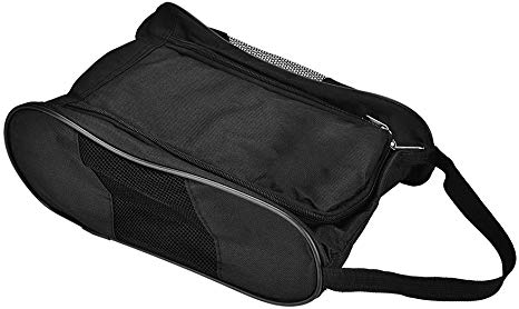 Zerone Portable Golf Shoes Bag Breathable Dust-Proof Storage Organiser Zippered Shoe Bag with Pocket for Storing Sports Accessories Unisex