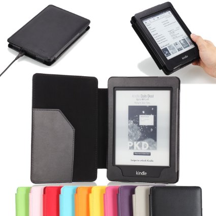 MoKo Case for Kindle Paperwhite, Premium Cover with Auto Wake / Sleep for Amazon All-New Kindle Paperwhite (Fits All 2012, 2013 and 2015 Versions), BLACK