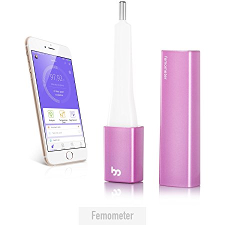 Femometer Women's Gift Smart Basal Body Temp Thermometer(for iOS or Android) Digital Oral Fertility Thermometer with Bluetooth for Ovulation and Period Tracking to Help or Avoid Pregnant Purple