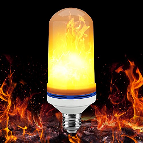 BetLight Flame Bulb- E26 Standard Base LED Flame Effect Light Bulbs,Fire Flickering Bulb for Christmas/ Outdoor Garden/ Hotel/ Bars/ Home Decoration (1 Mode Flame Fire Up (2 wattage))
