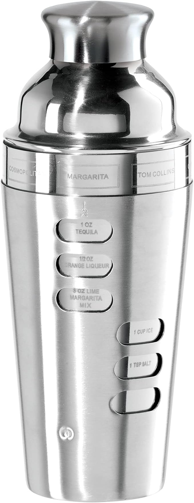 Oggi 23-Ounce Stainless Steel Cocktail Shaker, Silver