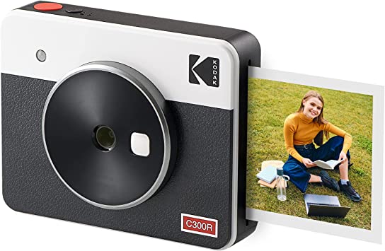 Kodak Mini Shot 3 Retro Camera - Portable Instant Camera and Photo Printer – 2-in-1 Printer Compatible with iOS & Android – Bluetooth Connection – 3x3-inch Real Photo Printer - White