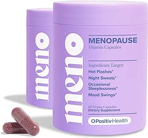 MENO Vitamins for Menopause, 30 Servings (Pack of 2) - Hormone-Free Menopause Supplements for Women With Black Cohosh & Ashwagandha KSM-66 - Helps Alleviate Hot Flashes, Night Sweats, & Mood Swings