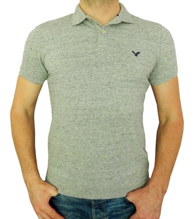 American Eagle Outfitters Mens Classic Fit Mesh Solid Polo T-shirt