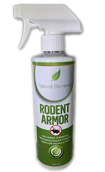 Natural Elements Rodent Armor- Peppermint Oil Mouse Repellent Spray- Vehicle, Boat, RV, Tractor, Equipment Spray