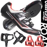 Venzo Road Bike For Shimano SPD SL Look Cycling Bicycle Shoes and Pedals Black