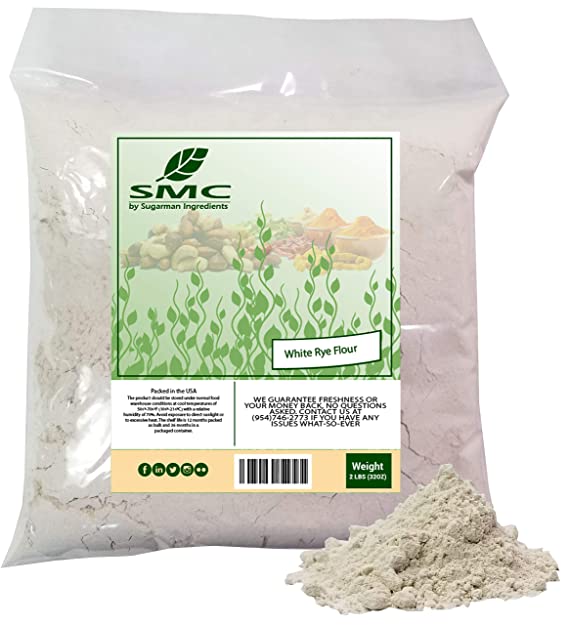KOSHER NatureJam White Rye Flour 2 Pounds Bulk Bag