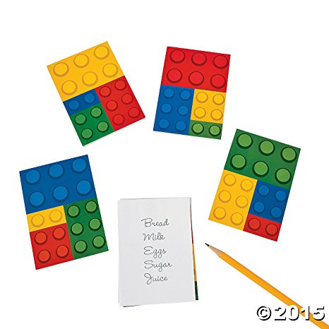 Color Brick Party Notepads - 24 Count