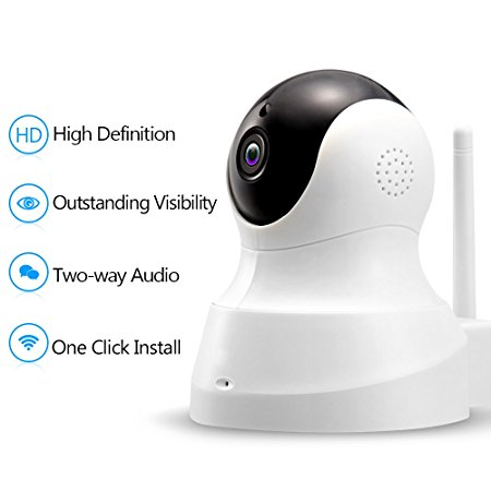 HD IP Camera - 720P Wireless IP Camera with Two-way Audio, Night Vision Camera, Smart Camera for Pet Baby Monitor, Home Security Camera Motion Detection Indoor Outdoor Camera with Micro SD Card Slot