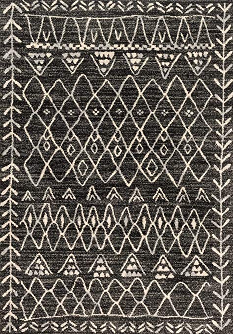 Loloi Rugs, Emory Collection - Black / Ivory Area Rug, 3'10" by 5'7"