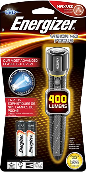 Energizer Performance Metal LED Flashlight with Digital Focus & HD Optics