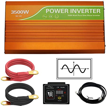 ECO-WORTHY 3500W 48V Pure Sine Wave Inverter Off Grid Solar Piwer Inverter Battery Converter for RV Camping House Inverter Solar Power System Kit