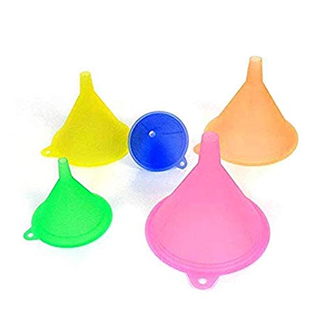 Multicolor Plastic Funnel, Set of 5