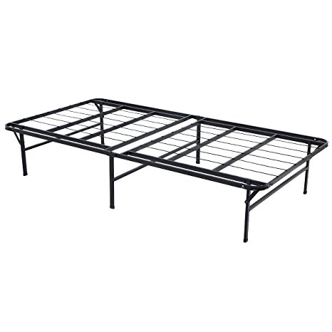 Giantex Heavy duty Folding Bed Platform Mattress Foundation Metal Frame (Twin Size)