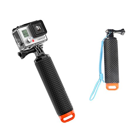 Gopro Floating Stick , TFSeven ProFloat Waterproof GoPro Floating Hand Tripod Mount Floating Hand Grip With Thumb Screw and Adjustable Wrist Strap for GoPro Hero 2/3/3 /4 Action Sport Camera Mount