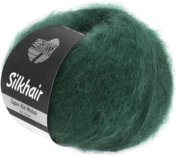 SILKHAIR Lana Grossa, 110 Dark Green Yarn