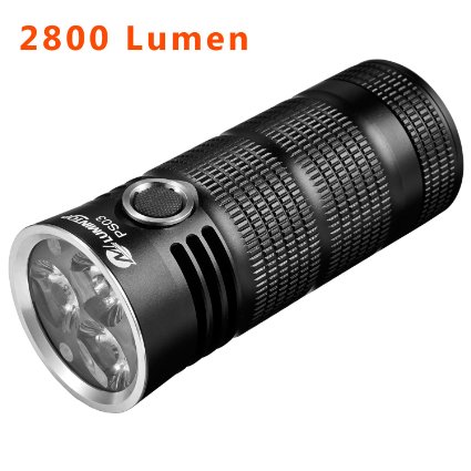 Today Deal Best Outdoor Powerful Spotlight Gift Idea for Men or Boy LUMINTOP PS03 Brightest Cree LED Flashlight 2800 Lumen 5 Modes With Strobe and Turbo Using 4x18650 Battery Not Included