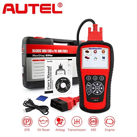 AUTEL MD802 MaxiDiag Elite Diagnostic Tool Engine Transmission ABS Airbag EPB OIL Service Resetea