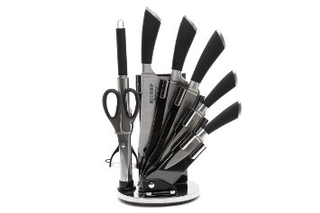 Ross Henery Professional Knives , 8 Piece Stainless Steel Kitchen Knife Set In Acrylic Block / Stand