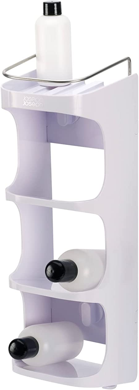 Joseph Joseph 70564 Capsule Shower Caddy 4-tier Compact Shower Shelf, White