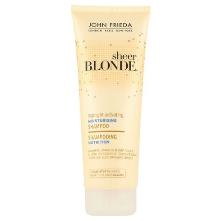 John Frieda Sheer Blonde Highlight Activating Moisturising Shampoo for Lighter Blondes, 250ml