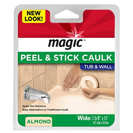 Magic Tub, Wall Peel & Stick Caulk in Almond, 1-5/8" by 11'